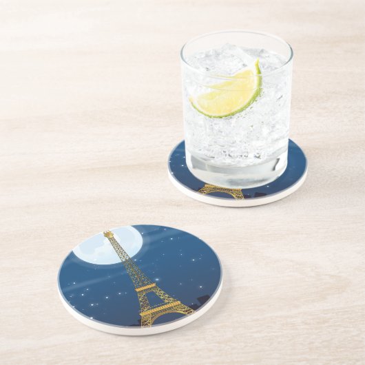 Eiffeltoren Zandsteen Onderzetter (Zijkant)