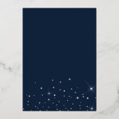 Eiffeltoren zilveren glitter licht blauw Sweet 16 Folie Uitnodiging (Achterkant)