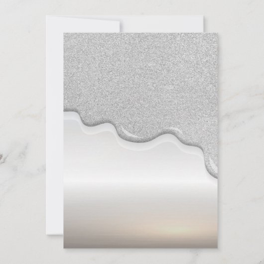 Eiffeltoren, zilveren schijven Quinceañera Kaart (Achterkant)