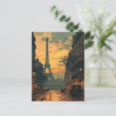 Eiffeltoren Zonsondergang:  Briefkaart (Staand voorkant)