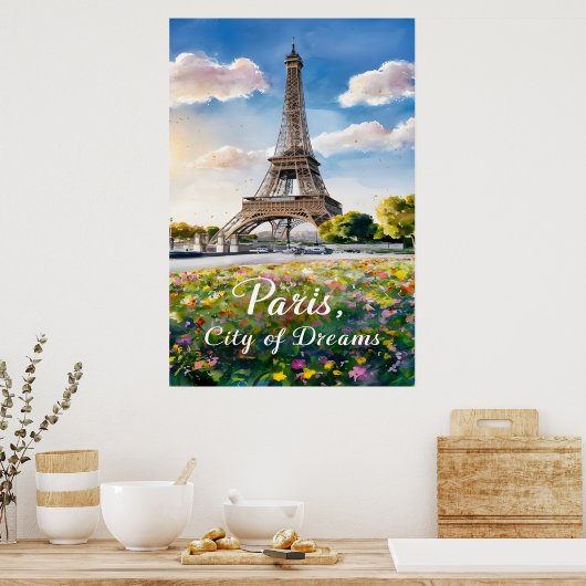 Eiffeltoren Zonsopgang in Parijs Poster (Keuken)