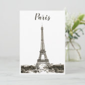 Eiffeltoren zwart-wit (Staand voorkant)