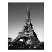Eiffeltoren zwart-wit foto afdruk (Voorkant)