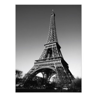 Eiffeltoren zwart-wit foto afdruk