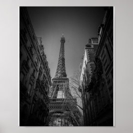 Eiffeltoren zwart-wit foto poster