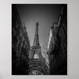 Eiffeltoren zwart-wit foto poster