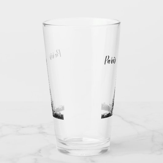 Eiffeltoren zwart-wit glas (Rechts)