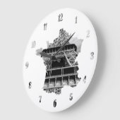 Eiffeltoren zwart-wit grote klok (Hoek)