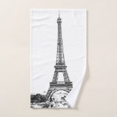Eiffeltoren zwart-wit handdoek (Handdoek)