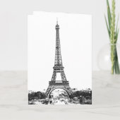 Eiffeltoren zwart-wit kaart (Achterkant)