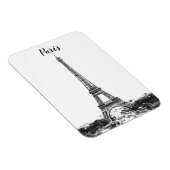 Eiffeltoren zwart-wit magneet (Rechterzijde)