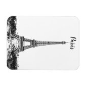 Eiffeltoren zwart-wit magneet (Horizontaal)
