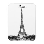 Eiffeltoren zwart-wit magneet (Verticaal)