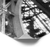 Eiffeltoren zwart-wit Poster (Hoek)