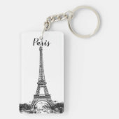 Eiffeltoren zwart-wit sleutelhanger (achterkant)