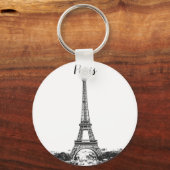 Eiffeltoren zwart-wit sleutelhanger (Voorkant)