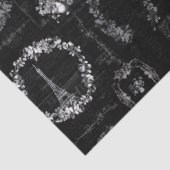  Eiffeltoren Zwarte Ephemera-ontkoppeling Tissuepapier (Detail)