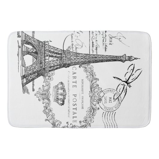 Eiffeltorenkollage Badmat (Voorkant)