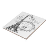 Eiffeltorenkollage Tegeltje (Zijkant)