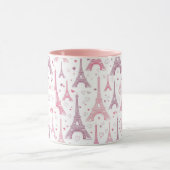 Eiffeltorens en gepersonaliseerde harten mok (Midden)