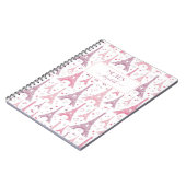 Eiffeltorens en gepersonaliseerde harten notitieboek (Linkerzijde)