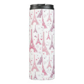 Eiffeltorens en gepersonaliseerde harten thermosbeker (Achterkant)