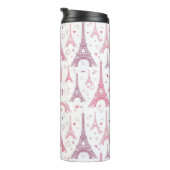 Eiffeltorens en gepersonaliseerde harten thermosbeker (Geroteerd rechts)