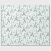 Eiffeltorens en -harten cadeaupapier (Vlak)