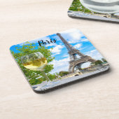 Eiffeltorenschotglas Bier Onderzetter (Linkerzijde)