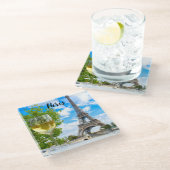 Eiffeltorenschotglas Glazen Onderzetter (Schuin)