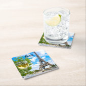Eiffeltorenschotglas Kartonnen Onderzetters (Insitu)