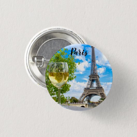Eiffeltorenschotglas Ronde Button 3,2 Cm (Voorkant /achterkant)