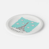 Eiffeltower aangepaste borden voor tekstpapier papieren bordje (Gekanteld)