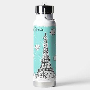 Eiffeltower - aangepaste naam waterfles