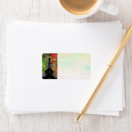 Eiffeltower - adreslabel etiket (Insitu)