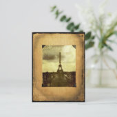 Eiffeltower Antiqued Scrapbook Page Briefkaart (Staand voorkant)