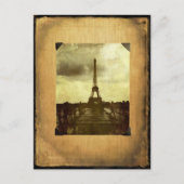 Eiffeltower Antiqued Scrapbook Page Briefkaart (Voorkant)
