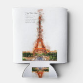 EiffelTower Aquarell Blikjeskoeler (Achterkant)