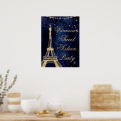 Eiffeltower chic Gold, zoet 16 welkomstteken Poster (Keuken)