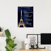 Eiffeltower chic Gold, zoet 16 welkomstteken Poster (Thuiskantoor)