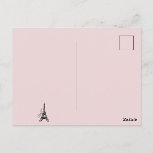 Eiffeltower Collage Briefkaart (Achterkant)