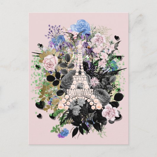 Eiffeltower Collage Briefkaart (Voorkant)