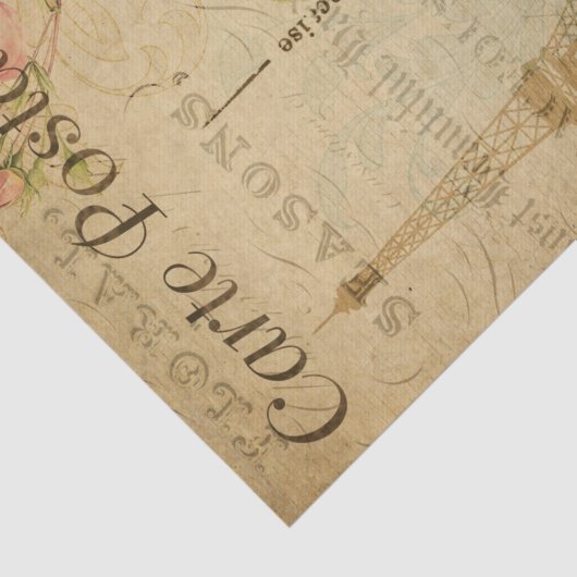 Eiffeltower, Frans carte Postale Tissuepapier (Detail)