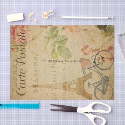 Eiffeltower, Frans carte Postale Tissuepapier (Craft)