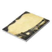 Eiffeltower Gold en zwarte elegantie Notitieblok (Linkerzijde)