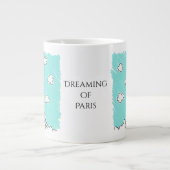 Eiffeltower Illustratie aangepaste tekst jumbo-mok Grote Koffiekop (Voorkant)