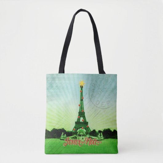 Eiffeltower - kerstcollage tote bag (Voorkant)