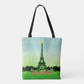 Eiffeltower - kerstcollage tote bag (Achterkant)