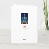 Eiffeltower - kerstWenskaart Feestdagen Kaart (Achterkant)