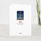 Eiffeltower - kerstWenskaart Feestdagen Kaart (Achterkant)